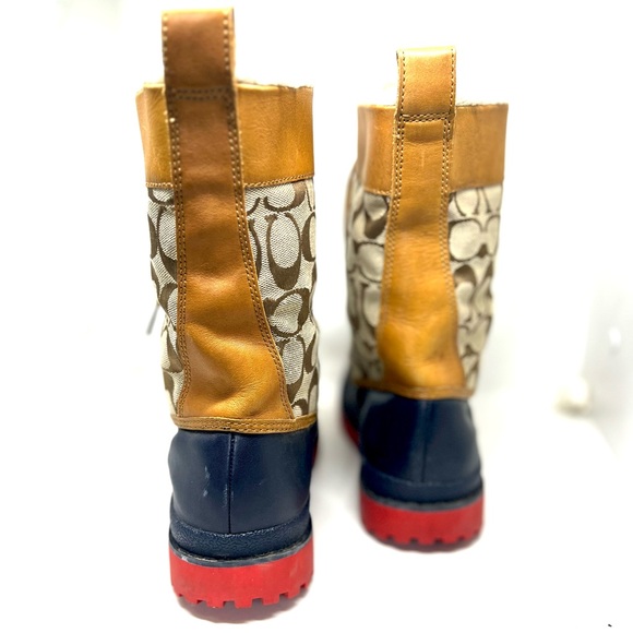 COACH Laura Signature Fashionable Rain Boots Size 7B - Picture 5 of 12